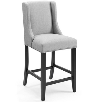 Baron Upholstered Fabric Counter Stool - Light Gray EEI-3735-LGR