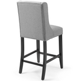 Baron Upholstered Fabric Counter Stool - Light Gray EEI-3735-LGR