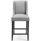 Baron Upholstered Fabric Counter Stool - Light Gray EEI-3735-LGR