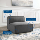 Restore Sectional Sofa Armless Chair - Charcoal EEI-3872-CHA