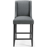 Baron Counter Stool Upholstered Fabric Set of 2 - Gray EEI-4016-GRY