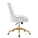 Regent Tufted Performance Velvet Office Chair - Gold White EEI-4571-GLD-WHI