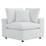 Commix Sunbrella® Outdoor Patio Corner Chair - White EEI-4907-WHI
