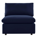 Commix Sunbrella® Outdoor Patio Armless Chair - Navy EEI-4905-NAV