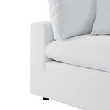 Commix Sunbrella® Outdoor Patio Armless Chair - White EEI-4905-WHI