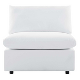 Commix Sunbrella® Outdoor Patio Armless Chair - White EEI-4905-WHI