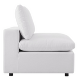 Commix 6-Piece Outdoor Patio Sectional Sofa - White EEI-5585-WHI