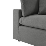Commix 6-Piece Outdoor Patio Sectional Sofa - Charcoal EEI-5585-CHA