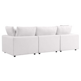 Commix Overstuffed Outdoor Patio Sofa - White EEI-5578-WHI