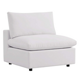 Commix Overstuffed Outdoor Patio Sofa - White EEI-5578-WHI