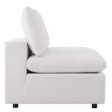 Commix Overstuffed Outdoor Patio Sofa - White EEI-5578-WHI