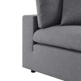 Commix 4-Piece Sunbrella® Outdoor Patio Sectional Sofa - Gray EEI-5581-SLA