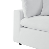 Commix 5-Piece Sunbrella® Outdoor Patio Sectional Sofa - White EEI-5588-WHI