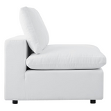 Commix 5-Piece Sunbrella® Outdoor Patio Sectional Sofa - White EEI-5588-WHI