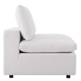 Commix 4-Piece Outdoor Patio Sectional Sofa - White EEI-5580-WHI