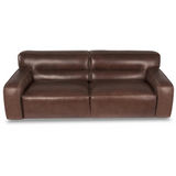 Milan Leather 2 Piece Living Room Set | Sofa | Loveseat | Brown