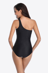 Nahla One-Shoulder Sleeveless One-Piece Swimsuit