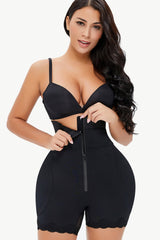 Shapetastic Full Size Spaghetti Strap Lace Trim Shaping Bodysuit