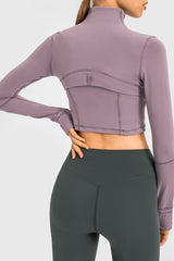 Evin Zip Front  Cropped Sports Jacket