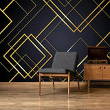 Gallery Expressions ™ Golden Square GeometrIc Wallpaper